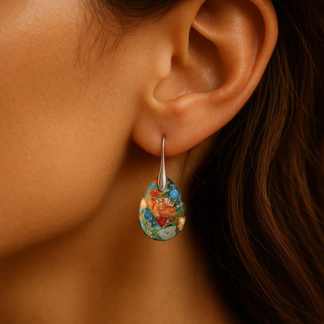 Boucles d'Oreilles Goutte d'Eau - Stilla Arlequina