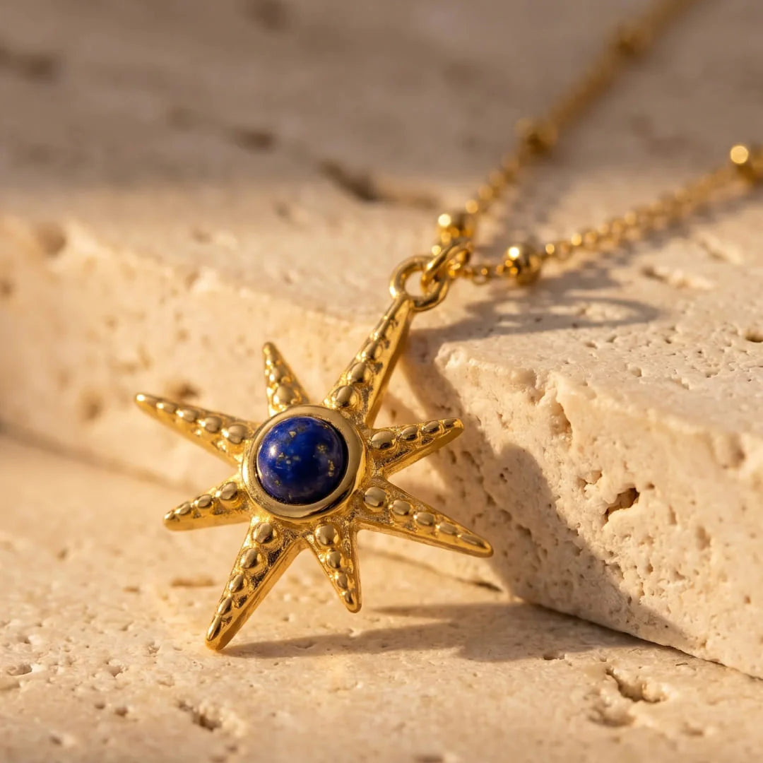 Collier Étoile en Lapis Lazuli - Guidance Intérieure