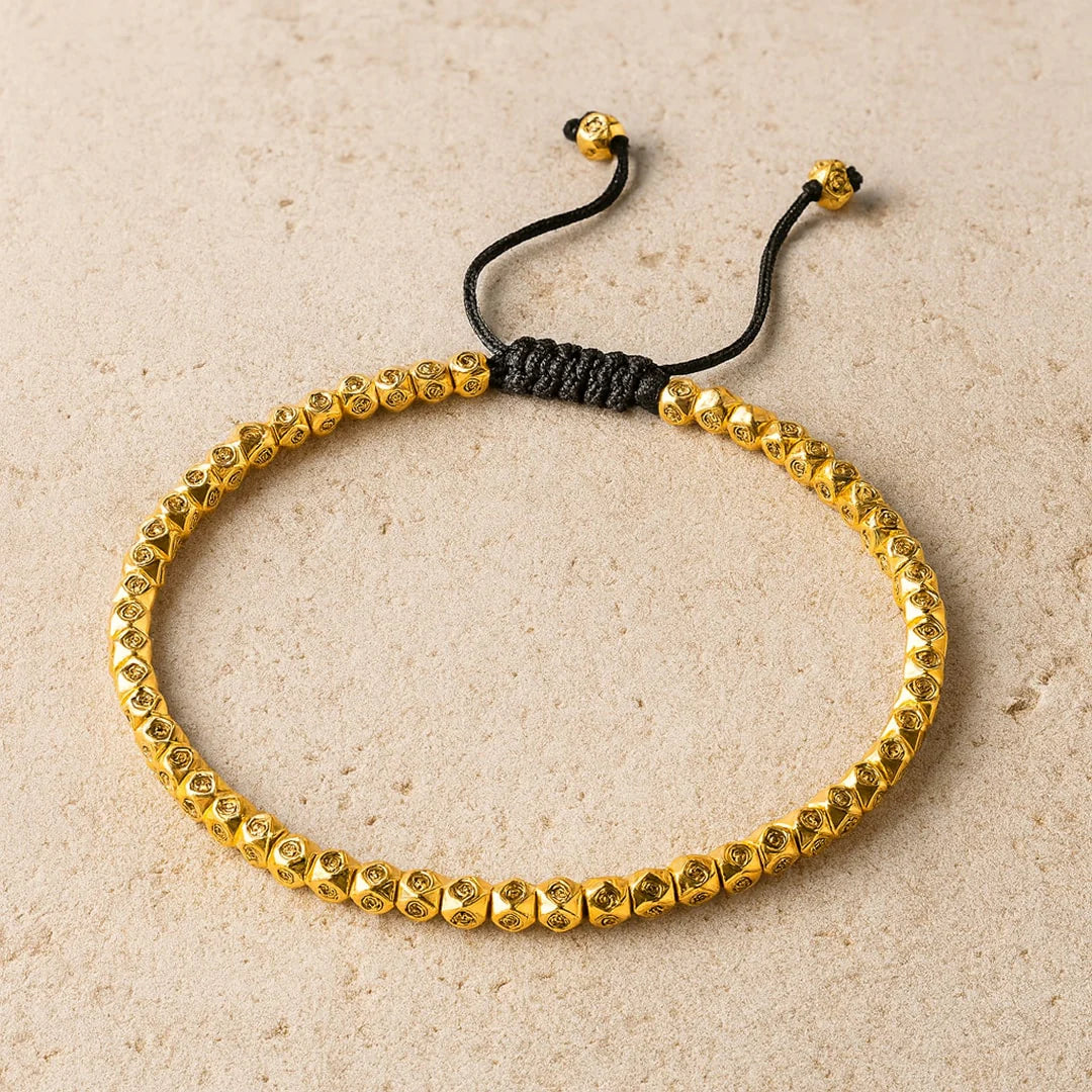 Bracelet en Perles Facettées - Sérénité Tibétaine