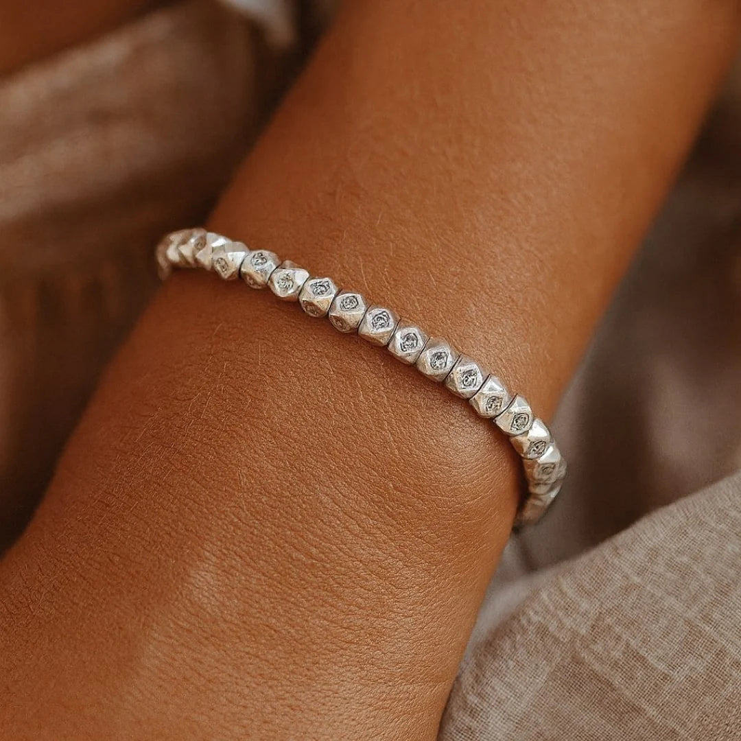 Bracelet en Perles Facettées - Sérénité Tibétaine