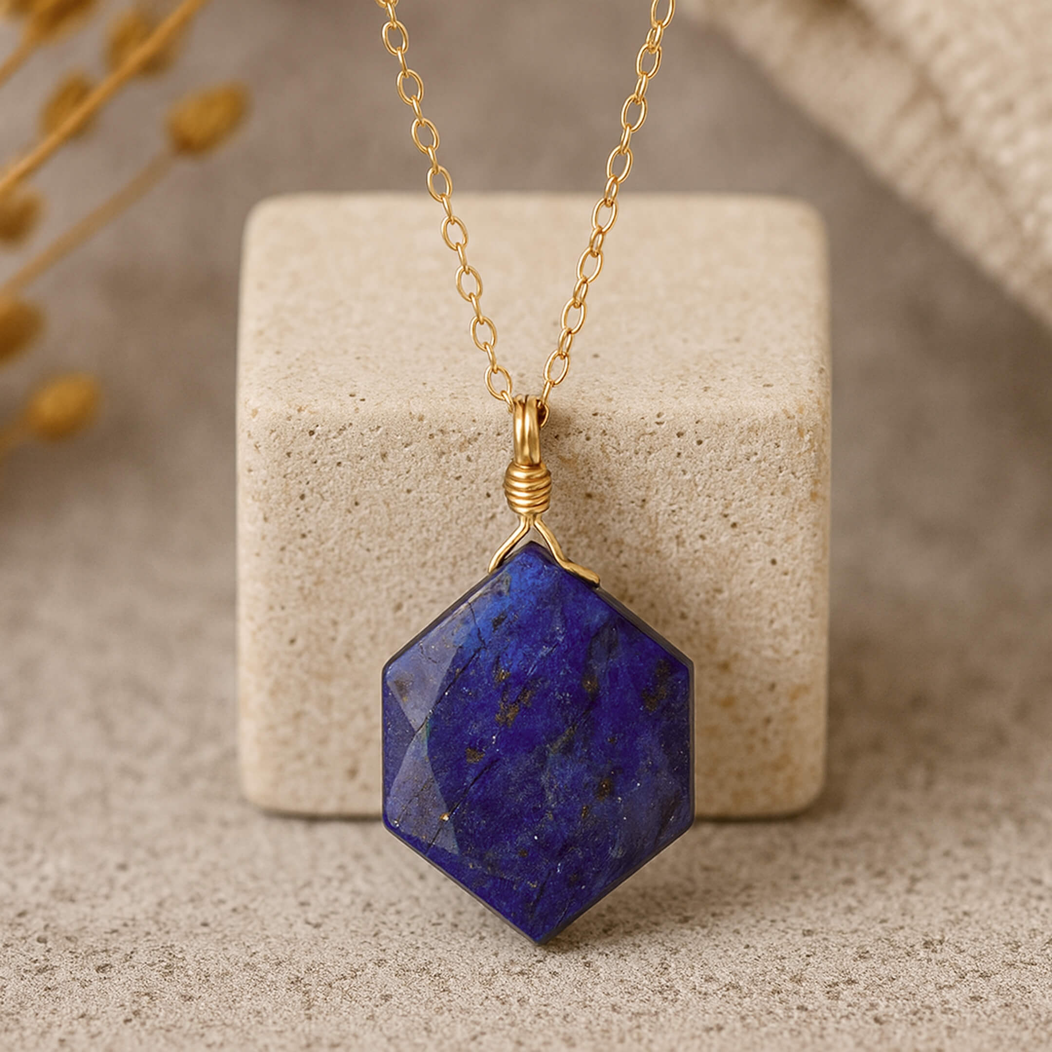 Pendentif en Lapis Lazuli ou Labradorite - Caresse Stellaire