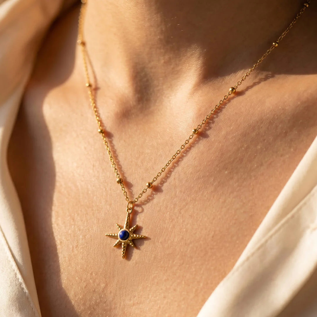 Collier Étoile en Lapis Lazuli - Guidance Intérieure