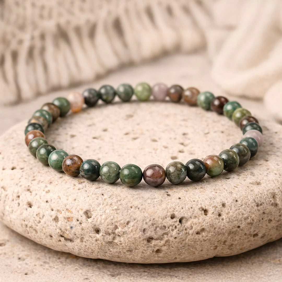 Bracelet en Agate Indienne - Sérénité Profonde