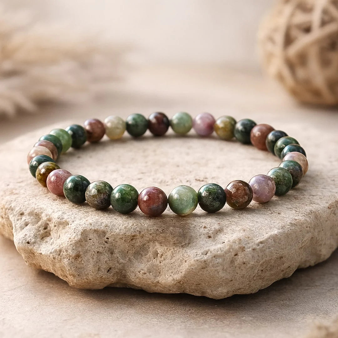 Bracelet en Agate Indienne - Sérénité Profonde