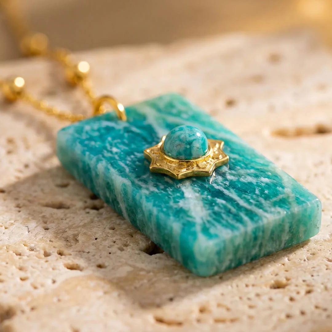 Pendentif en Amazonite - Rivage Paisible