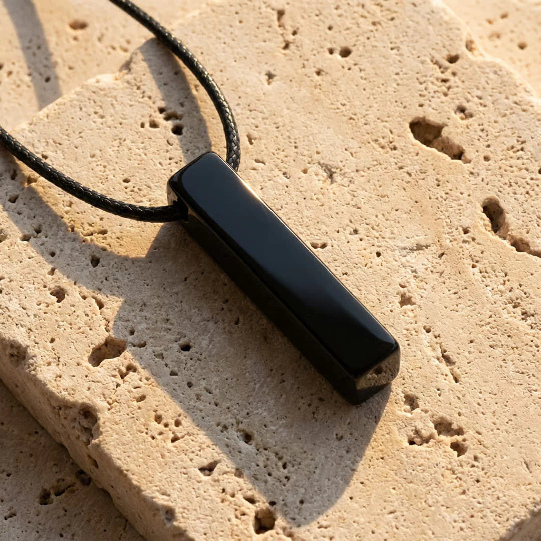 Collier Pendentif en Obsidienne Noire - Protection Céleste