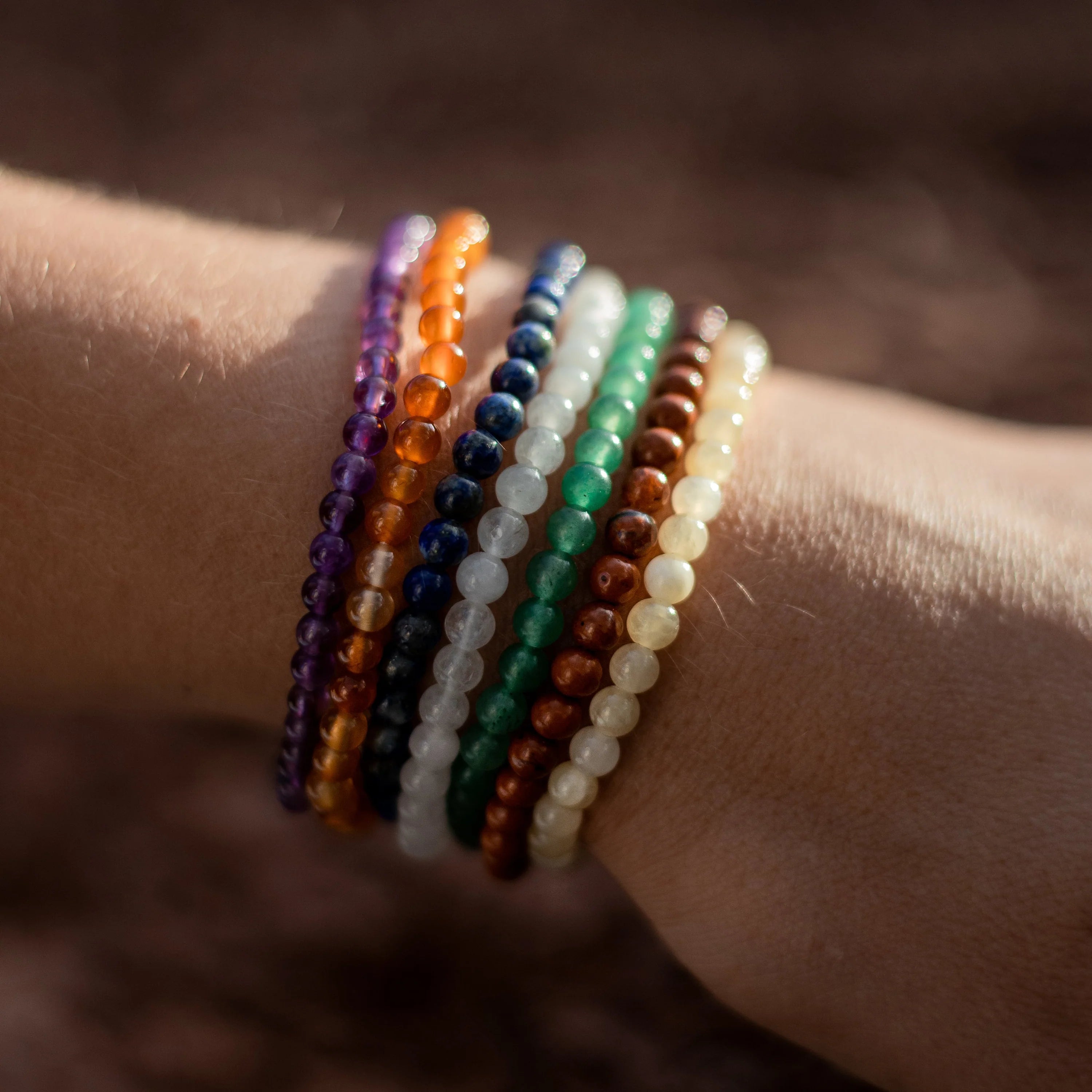 Ensemble de Bracelets en Pierres Naturelles - Ouverture des 7 Chakras