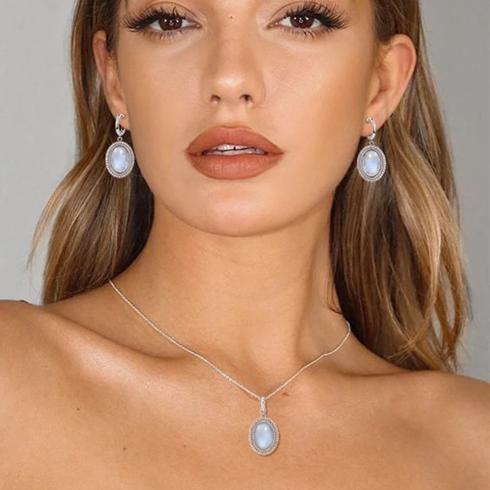 Collier Pendentif en Pierre de Lune - Eveil de l'Ame