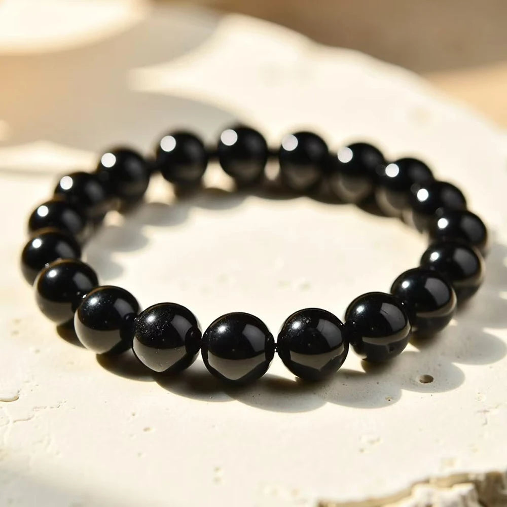 Bracelet en Tourmaline Noire - Bouclier Tellurique