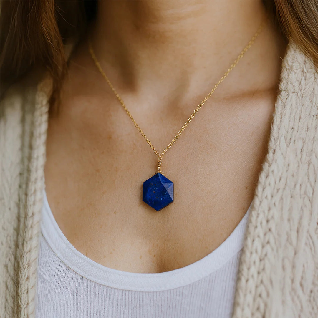 Pendentif en Lapis Lazuli ou Labradorite - Caresse Stellaire