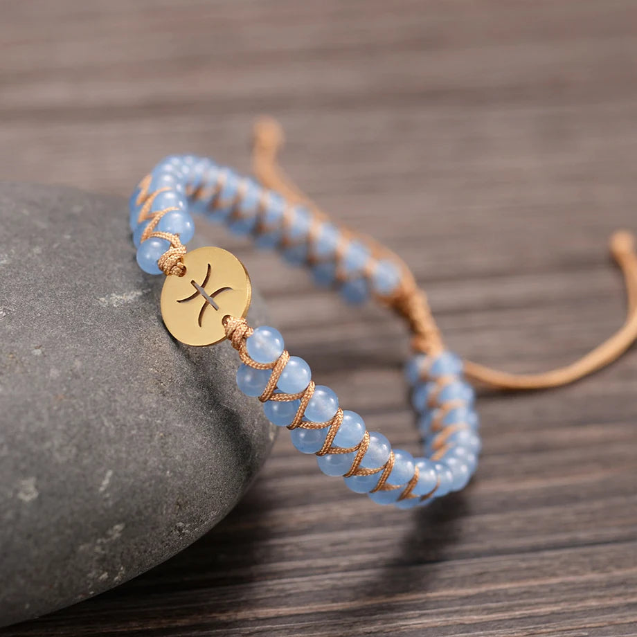 Bracelet "Signes du Zodiaque" en Pierres Naturelles