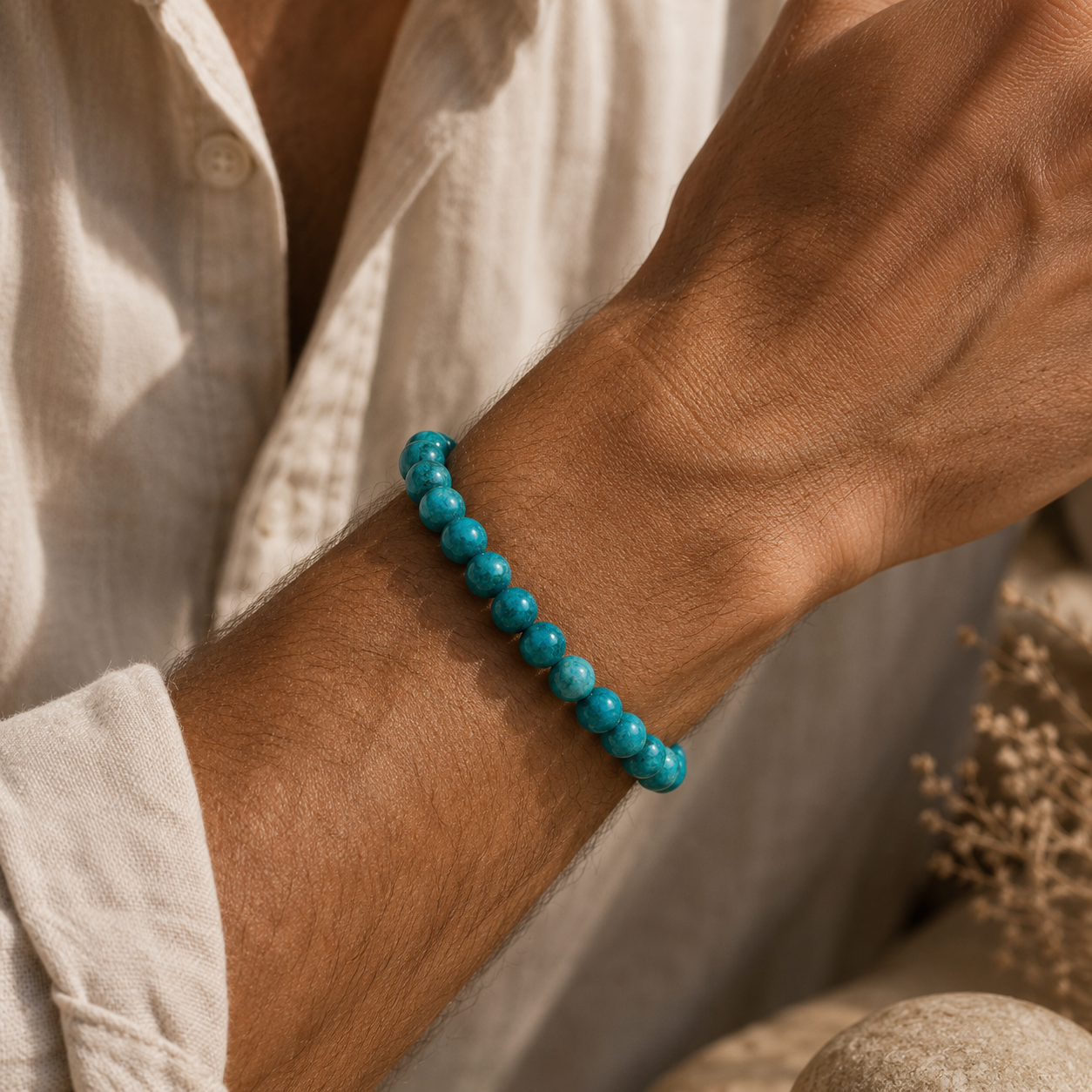 Bracelet en Apatite Bleue - Océan Limpide