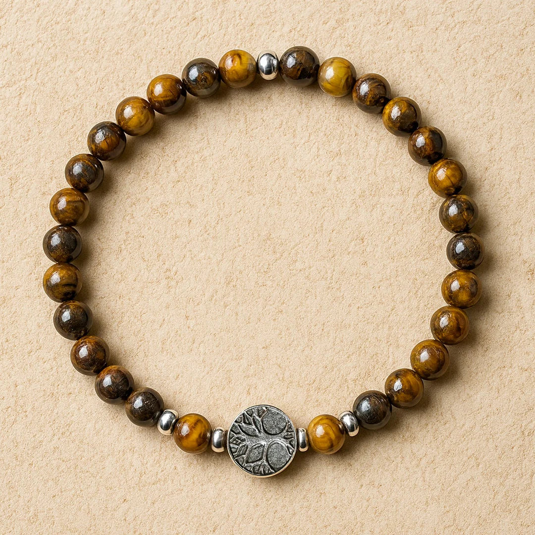 Bracelet en Oeil de Tigre - Confiance & Sécurité