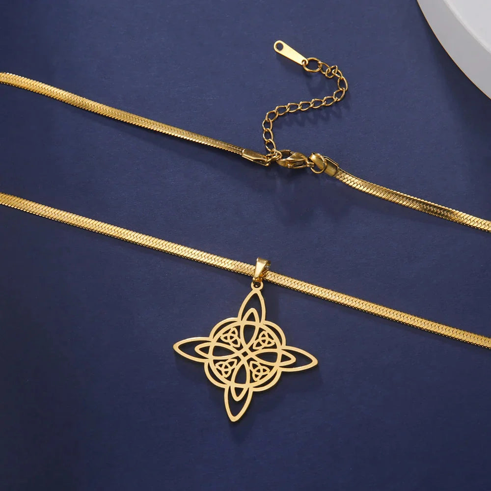 Collier Pendentif "Lien d’Éternité" - Nœud de Sorcière