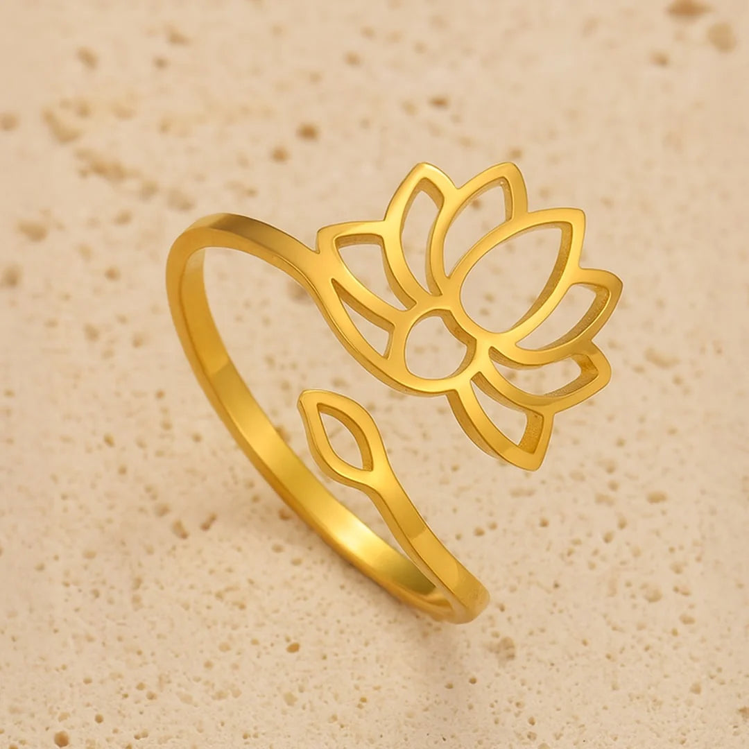 Bague Ajustable "Lotus Sacré"