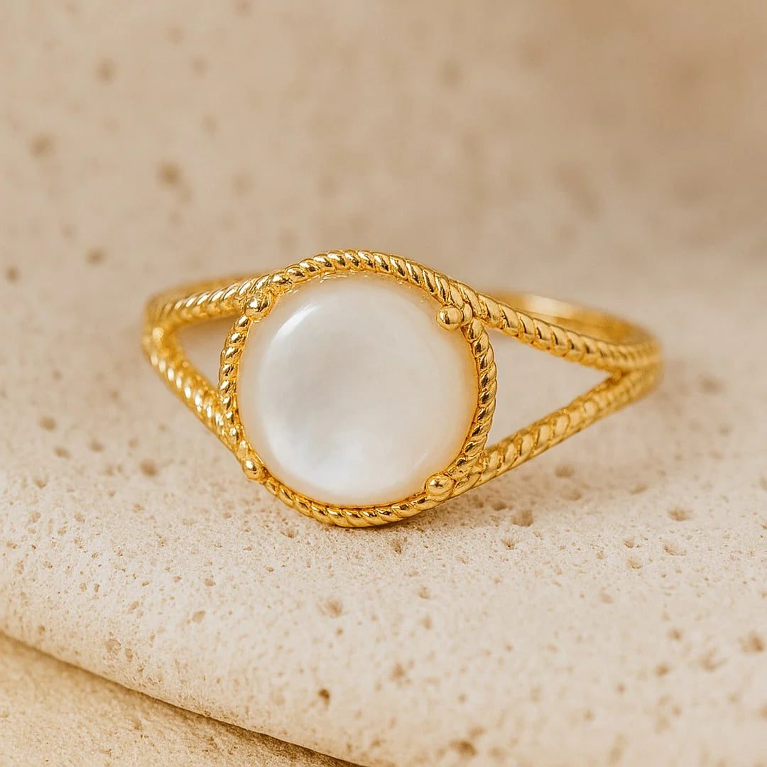 Bague Ajustable en Nacre - Nouméa