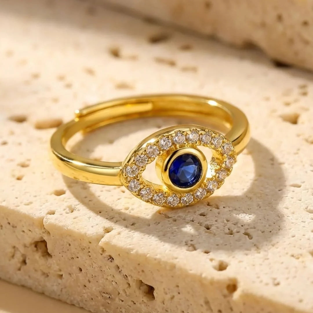 Bague Ajustable "L’Œil Bleu"