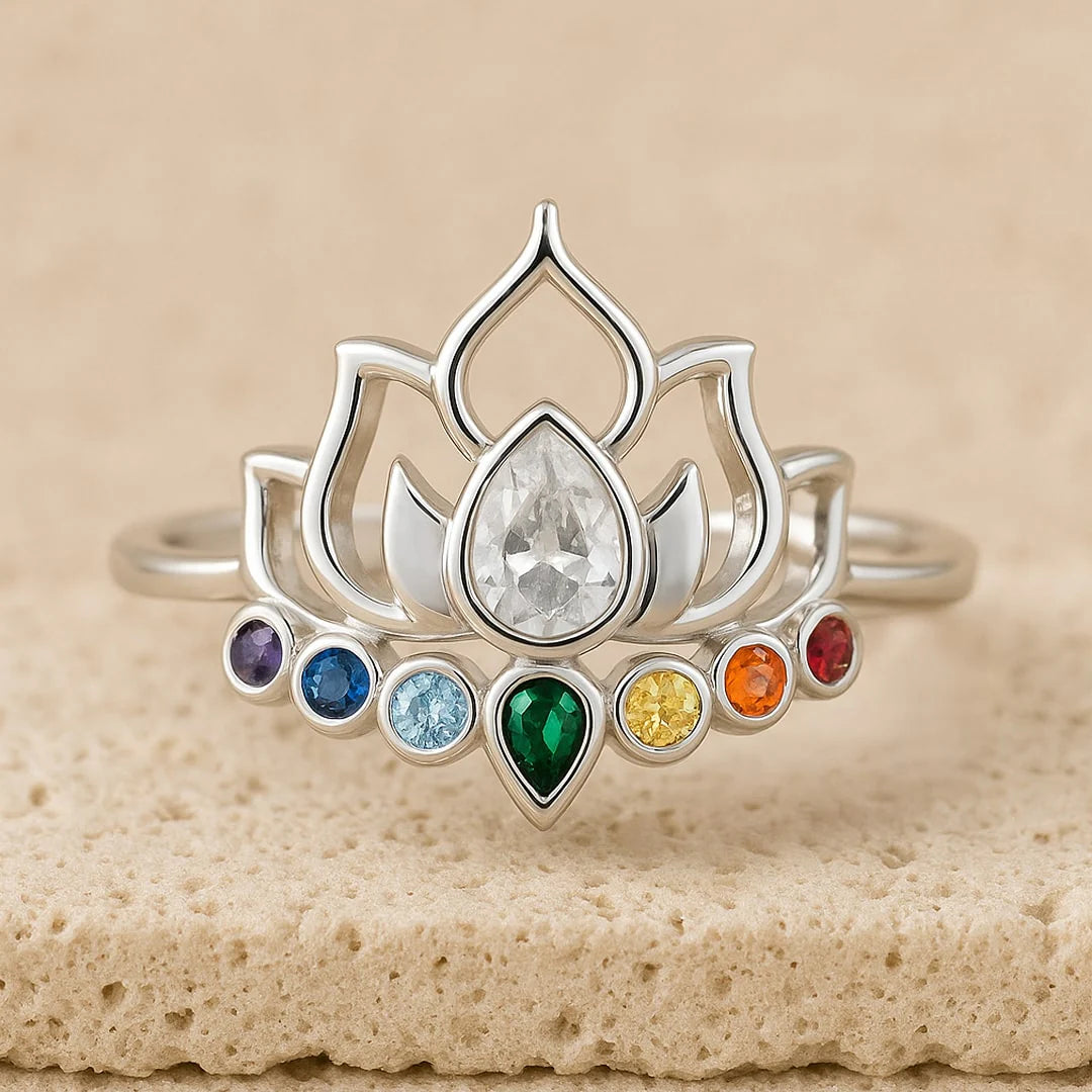 Bague "Lotus des Chakras" en Argent