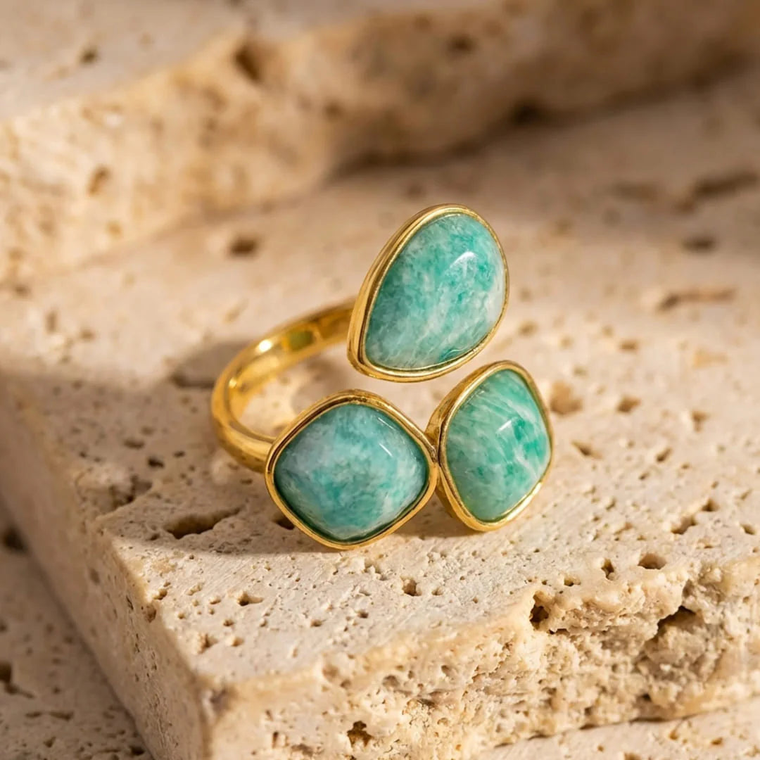 Bague en Amazonite - Trio de Douceur