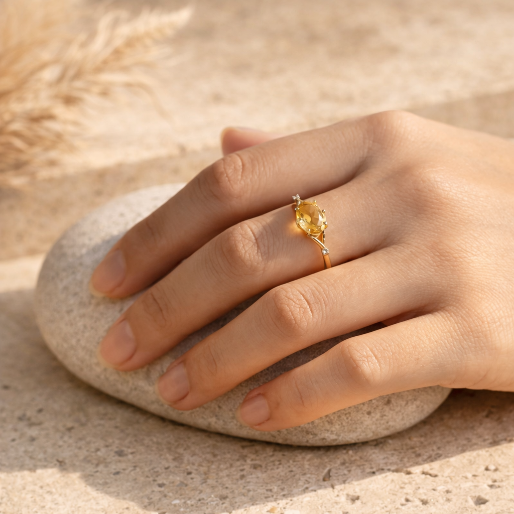 Bague en Citrine - Eclat Solaire