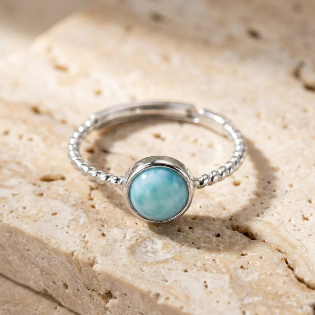 Bague en Pierre de Larimar - Caresse du Pacifique
