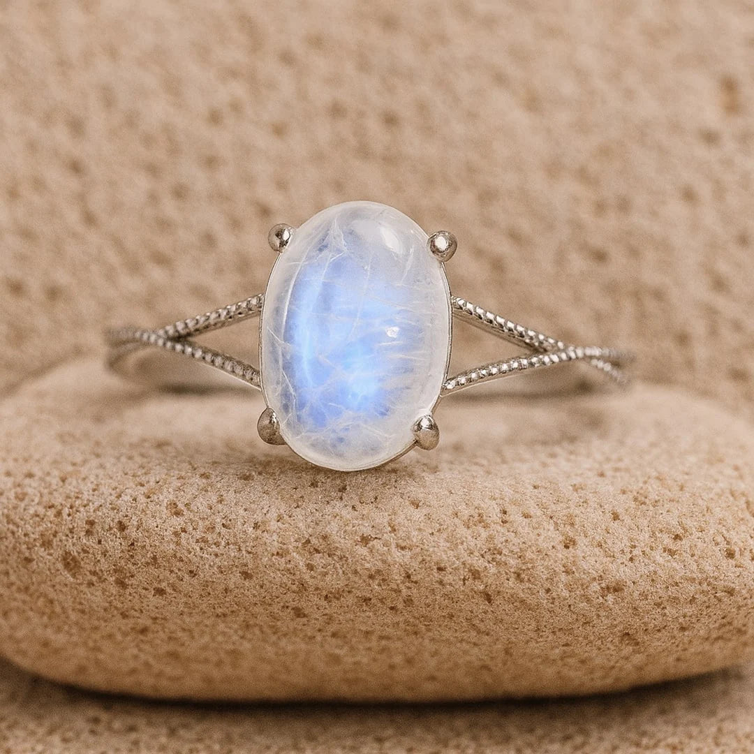 Bague Ajustable en Pierre de Lune - Anima Sana