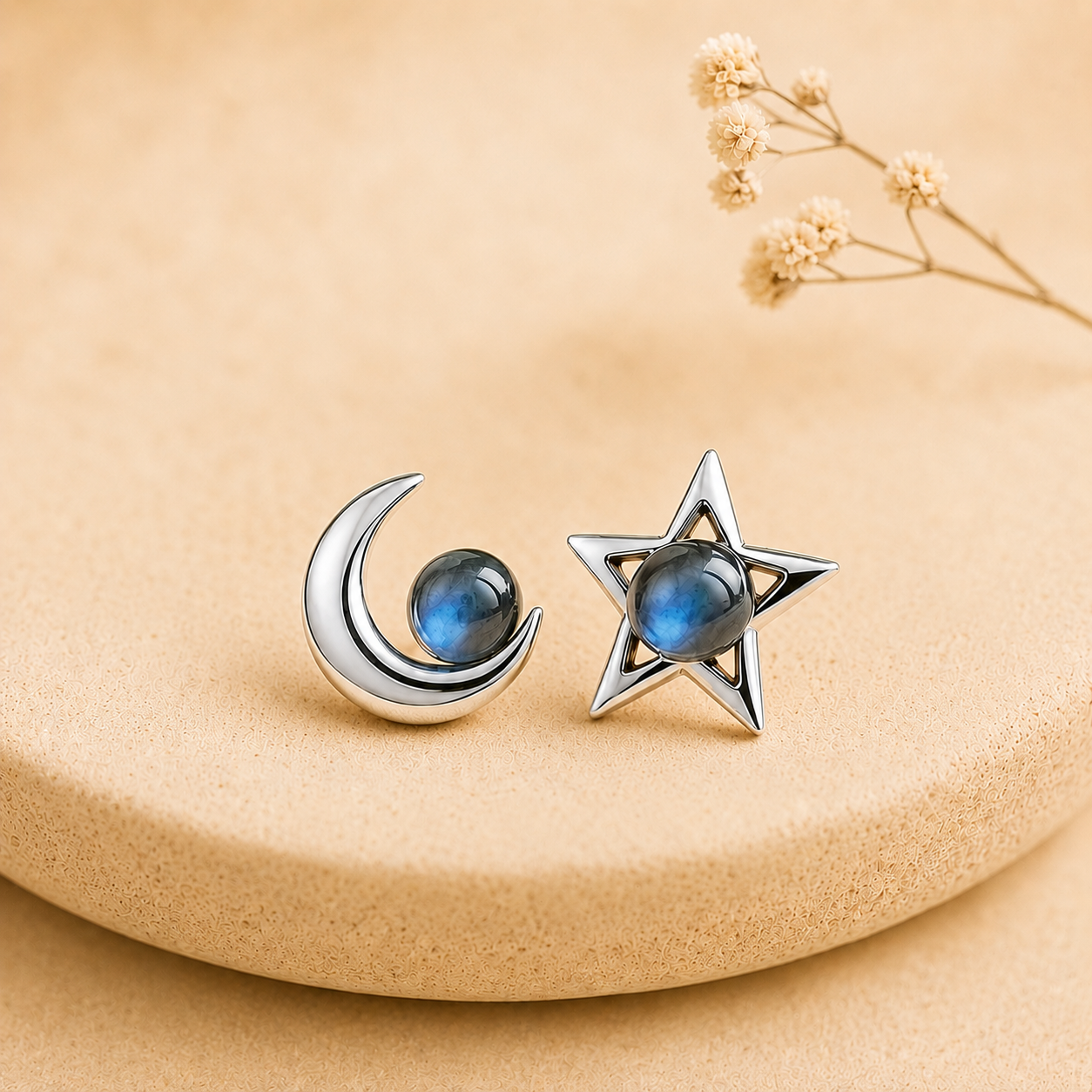 Boucles d'Oreilles en Labradorite & Argent - Clarté Céleste