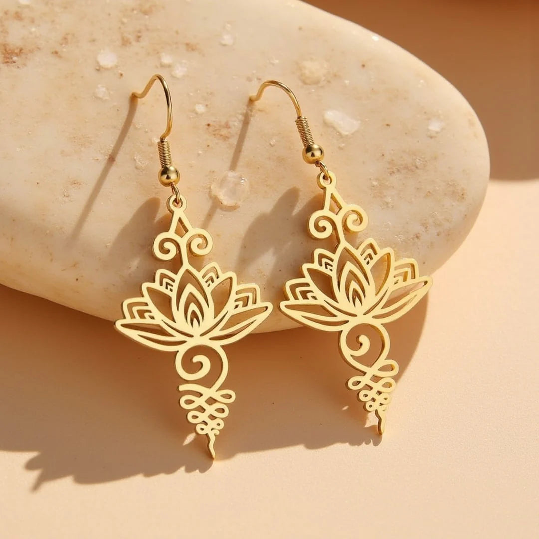 Boucles d'Oreilles "Lotus Unalome"