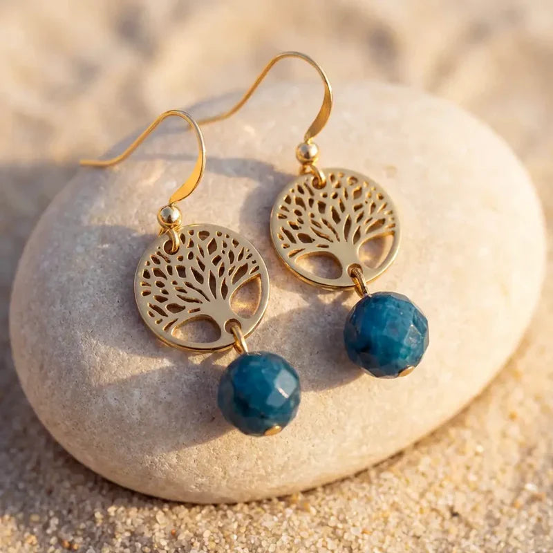 Boucles d'Oreilles en Apatite - Vitalité