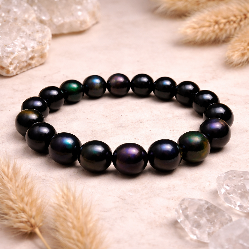 Bracelet en Obsidienne Œil Céleste - Chemin Sacré