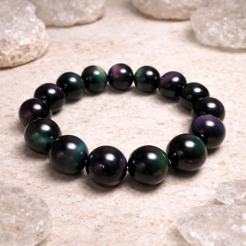 Bracelet en Obsidienne Œil Céleste - Chemin Sacré