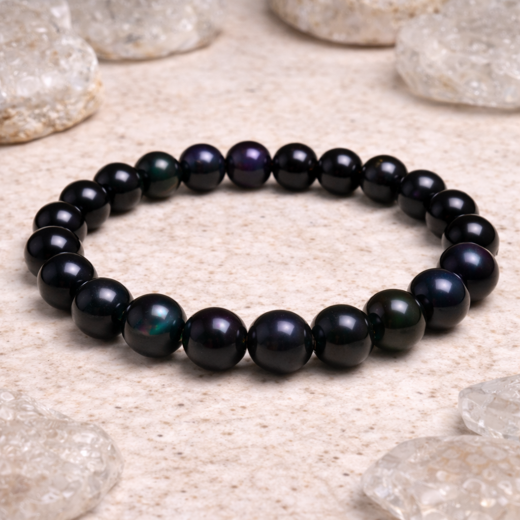 Bracelet en Obsidienne Œil Céleste - Chemin Sacré