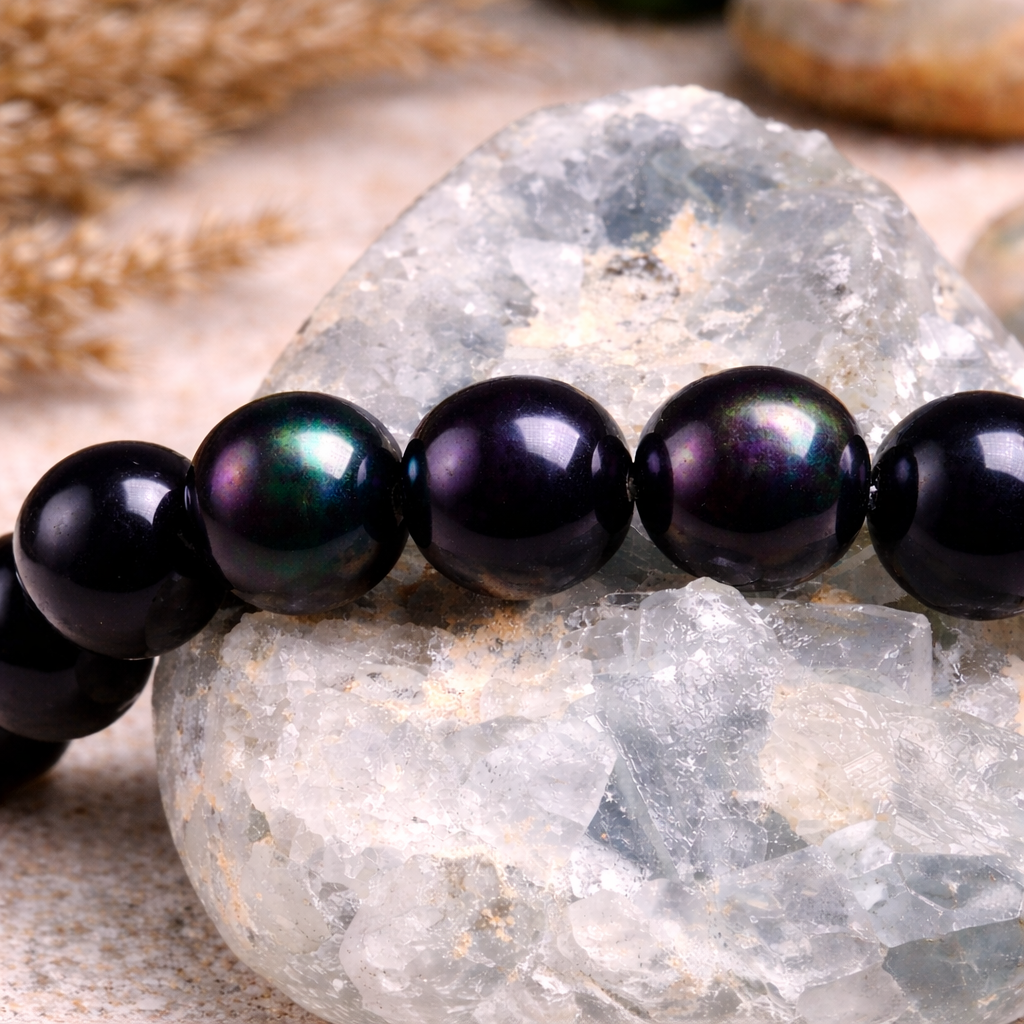 Bracelet en Obsidienne Œil Céleste - Chemin Sacré