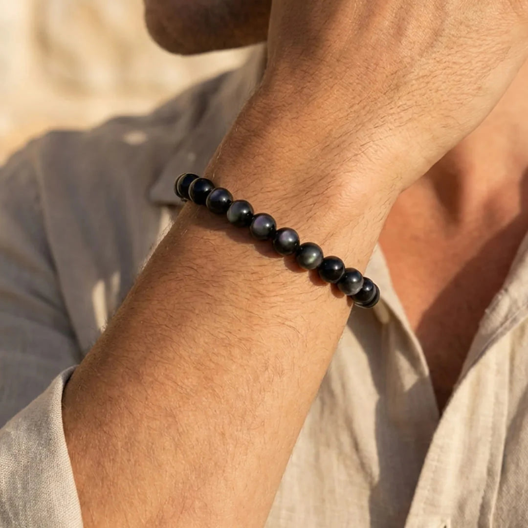 Bracelet en Obsidienne Œil Céleste - Chemin Sacré
