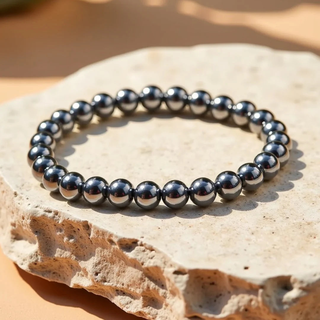 Bracelet "Pulse Énergétique" en Hématite