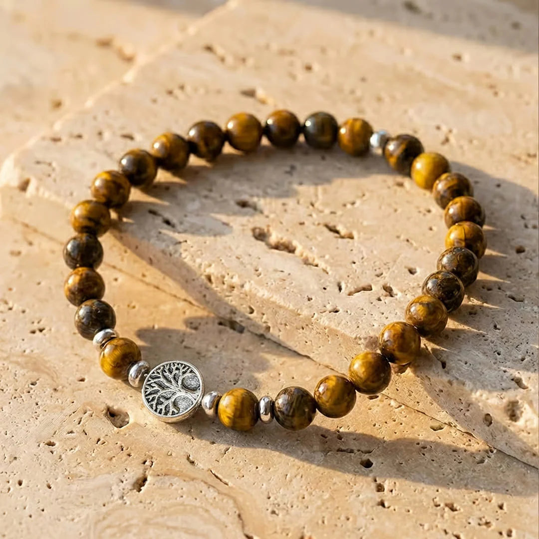 Bracelet en Oeil de Tigre - Confiance & Sécurité