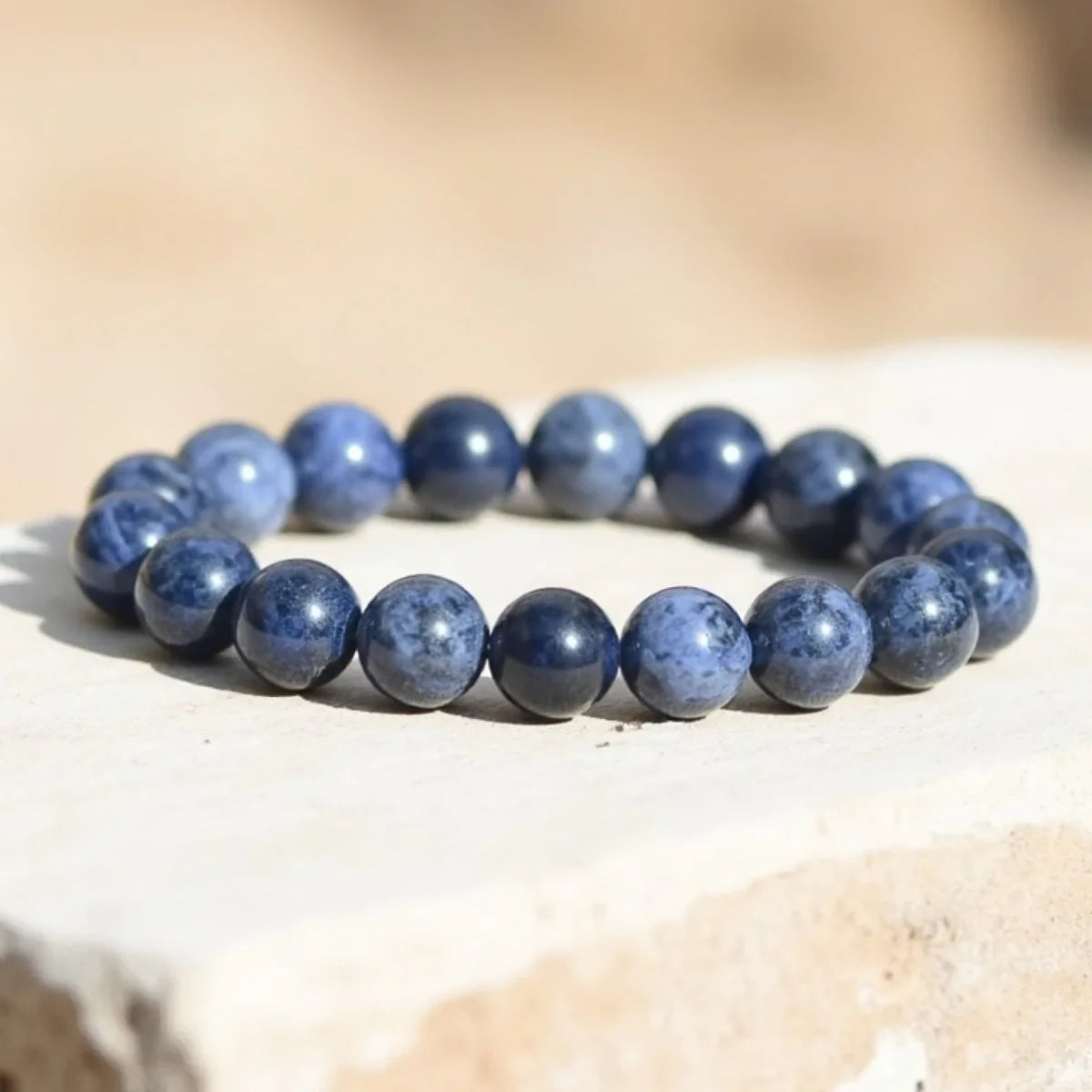 Bracelet en perles de Sodalite - Apaisement