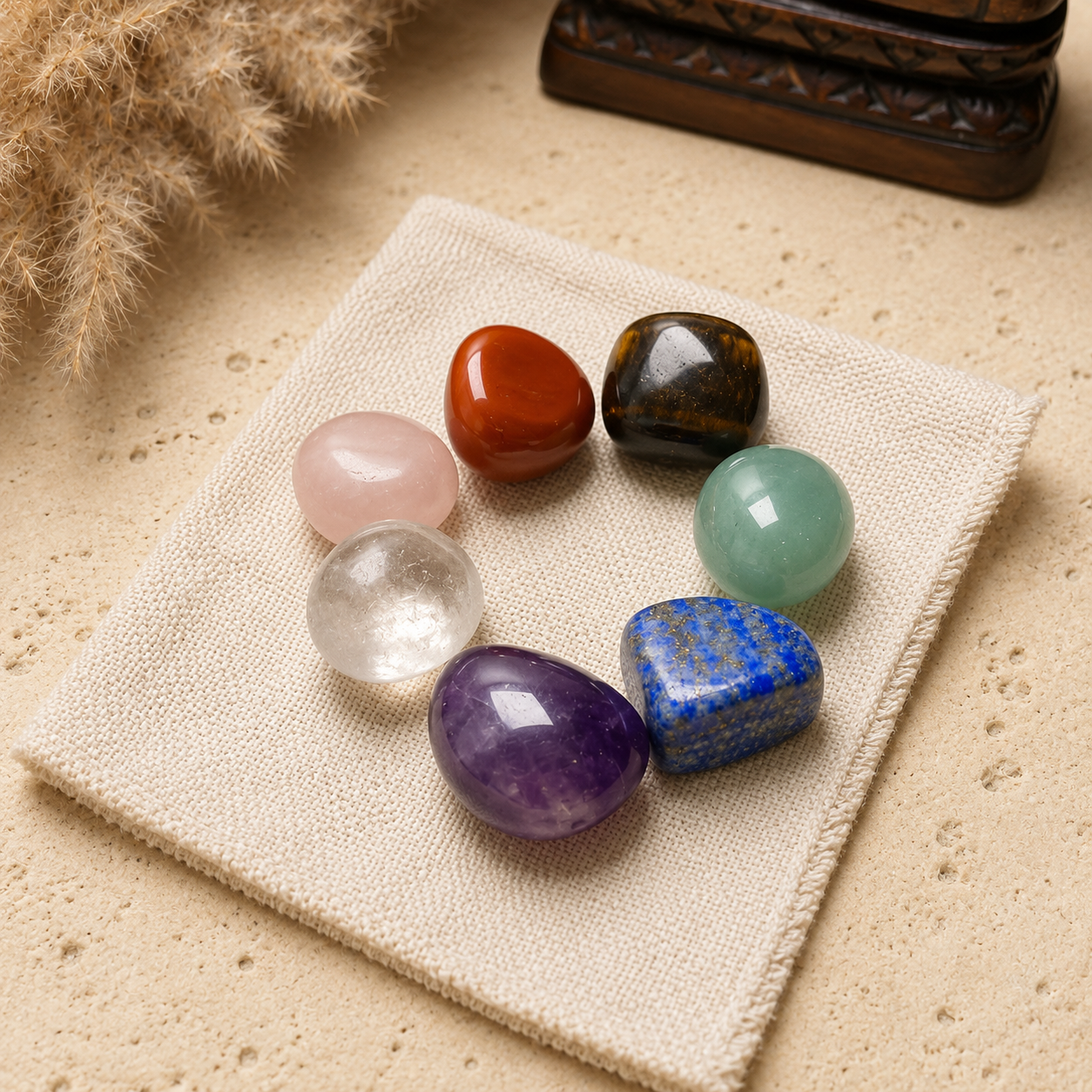 Reiki Chakras - Coffret 7 Pierres Polies