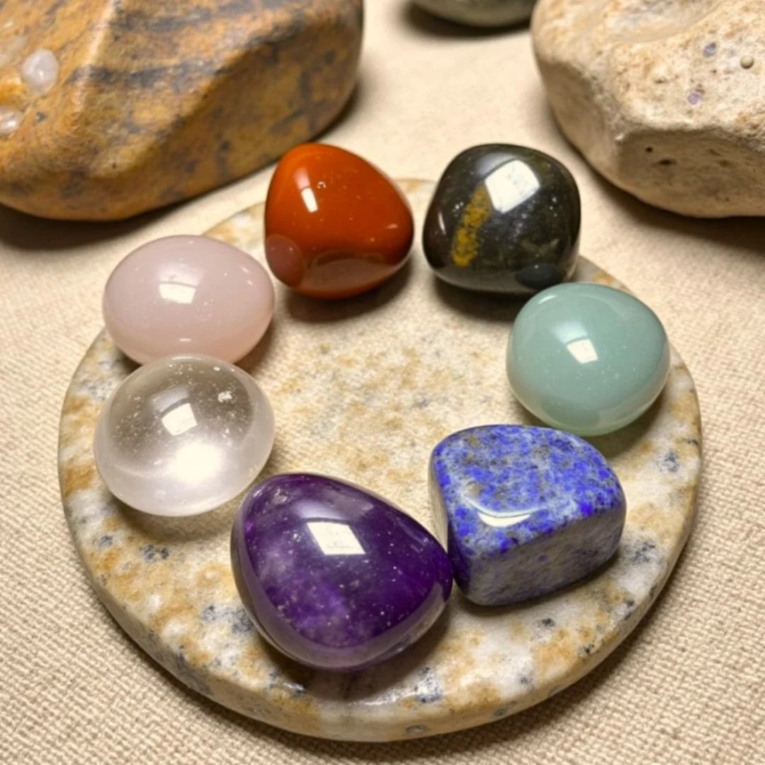 Reiki Chakras - Coffret 7 Pierres Polies
