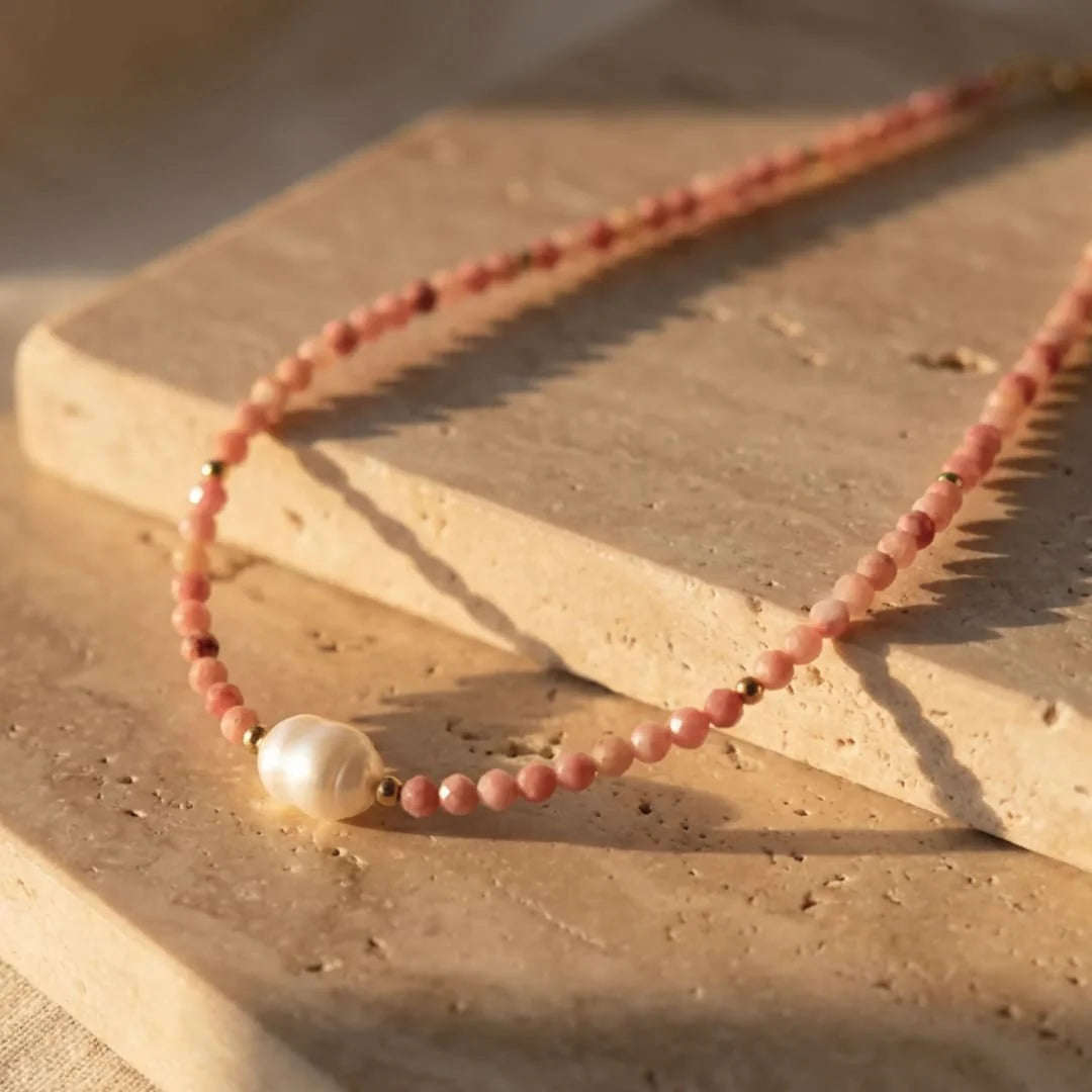 Collier en Rhodochrosite - Reine de Douceur