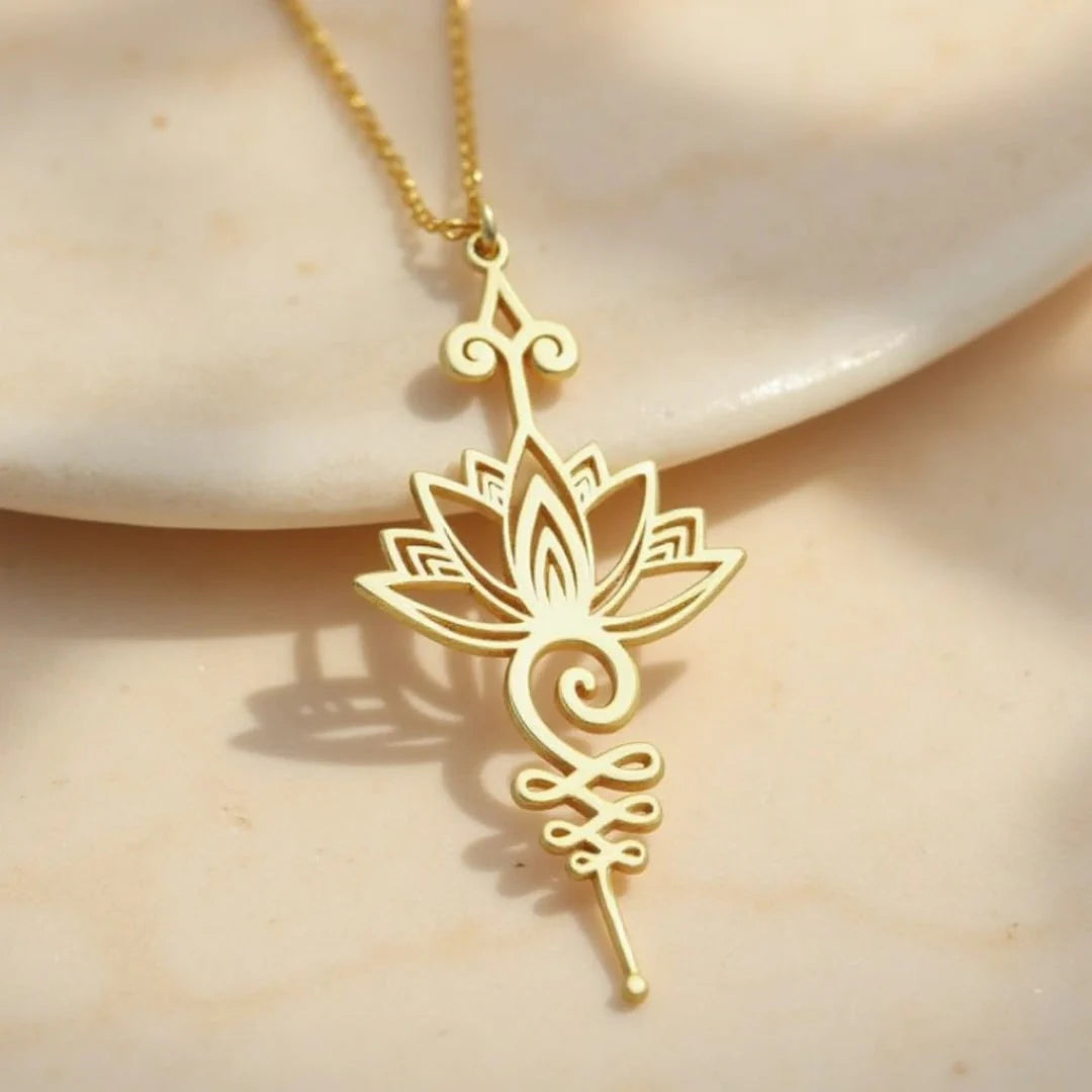 Collier Pendentif "Lotus Unalome"