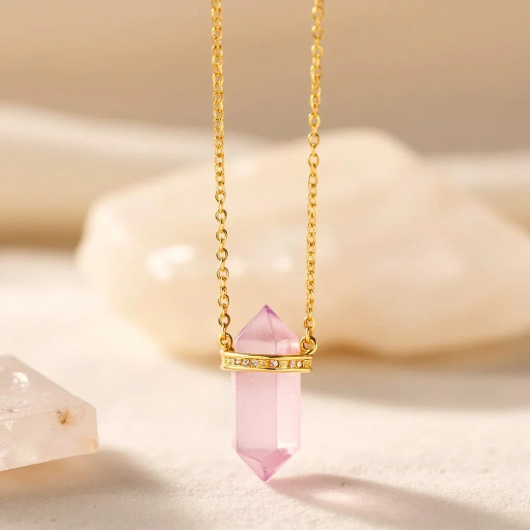 Pendentif Pointe en Pierres Naturelles - Balance Intérieure
