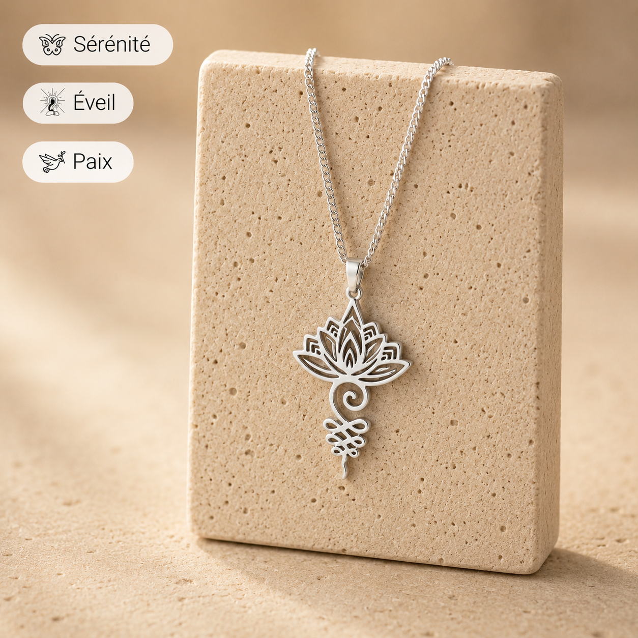Collier Pendentif - Lotus Unalome