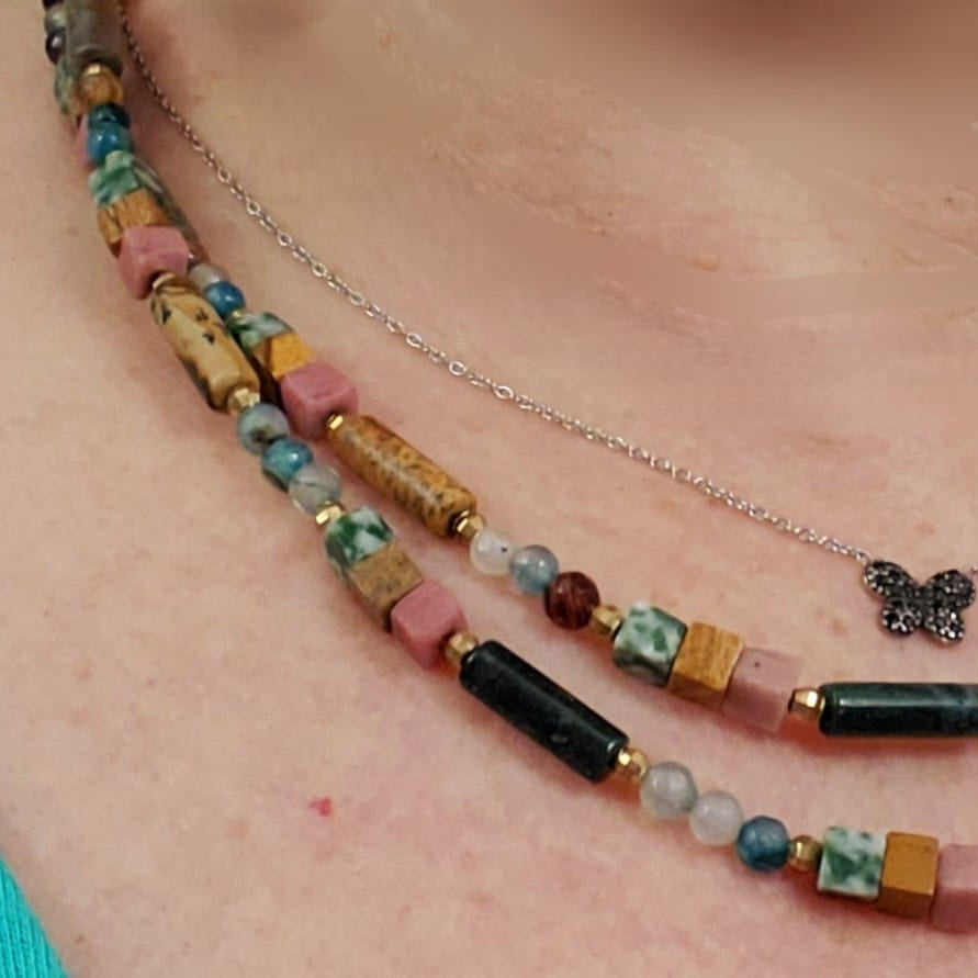 Collier "Âme Bohème" en Pierres Naturelles