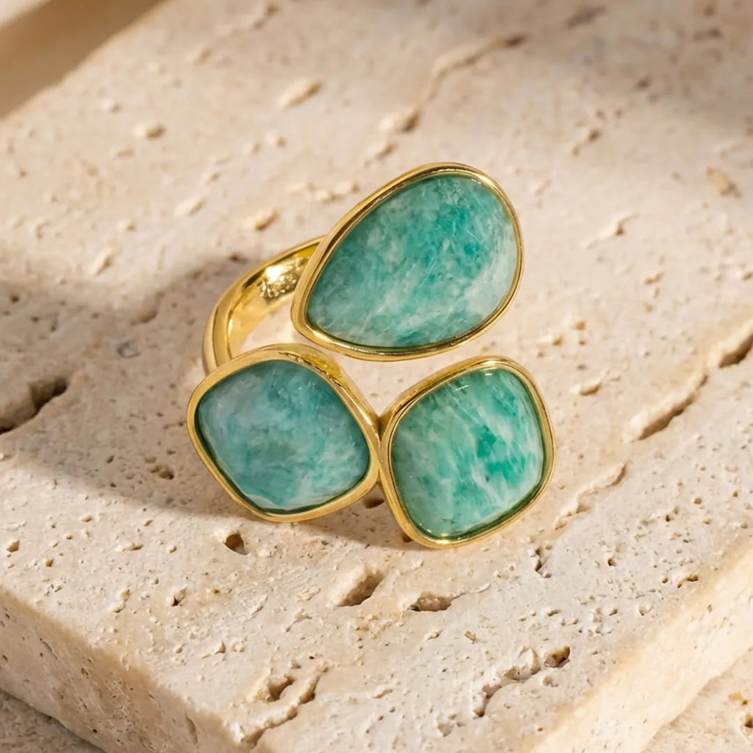 Bague en Amazonite - Trio de Douceur