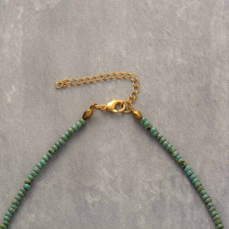 Collier en Amazonite & Perles de Jaspe "Caresse d'Alizé"