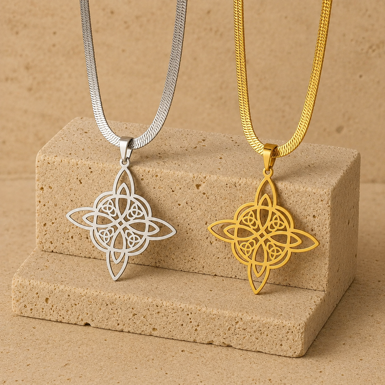 Collier Pendentif Nœud de Sorcière - Lien d’Éternité