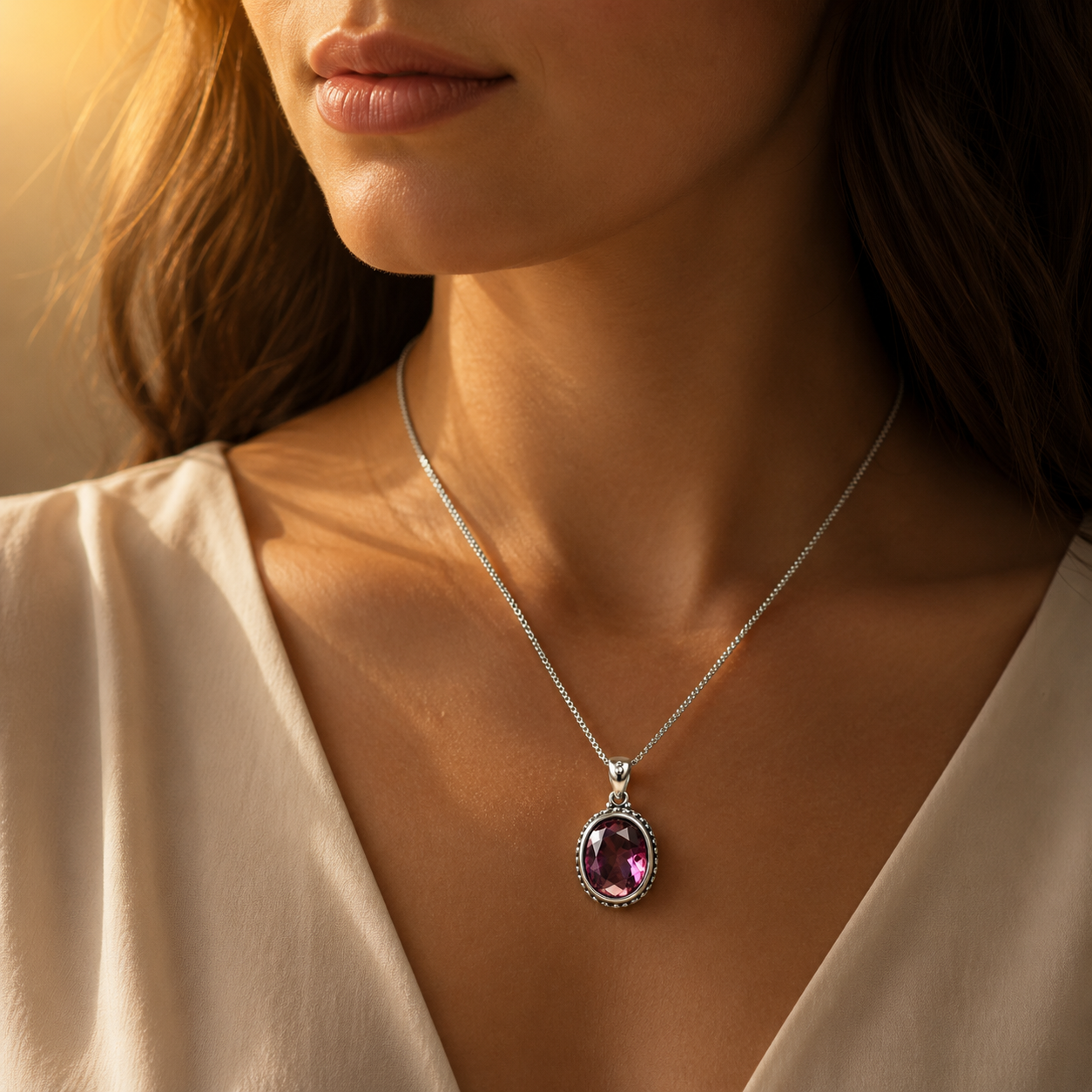 Collier en Topaze Mystique & Argent - Inspiration