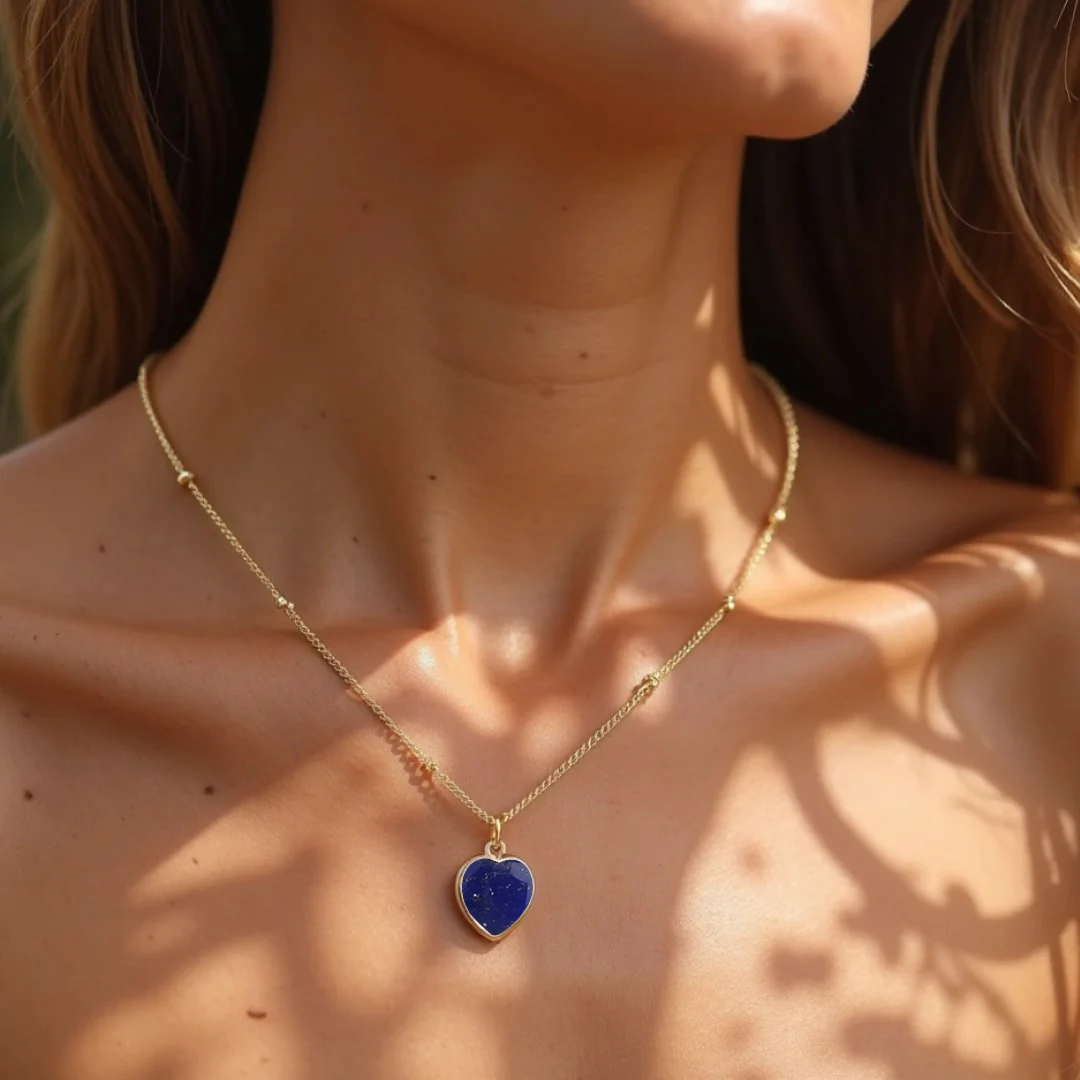 Pendentif Coeur en Pierre Naturelle