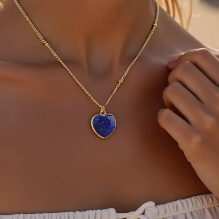 Pendentif Coeur en Pierre Naturelle
